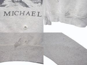 SAINT MICHAEL セントマイケル RAGLAN SWEAT MICHAEL ミカエル ラグランスウェットシャツ SM-S21-0000-024 グレー 美品 中古 4b004071