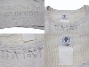 SAINT MICHAEL セントマイケル RAGLAN SWEAT MICHAEL ミカエル ラグランスウェットシャツ SM-S21-0000-024 グレー 美品 中古 4b004071