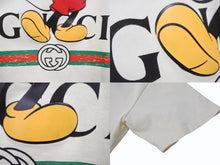 Load image into Gallery viewer, GUCCI × DISNEY グッチ ディズニー 20AW ミッキーマウス 半袖Ｔシャツ クリーム コットン プリント サイズS 565806 美品 中古 4b004072