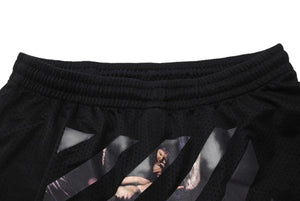 OFF-WHITE オフホワイト 20SS CARAVAGGIO ARROW メッシュショーツ OMCI005S20101004 サイズL ブラック 美品 中古 4b004074 