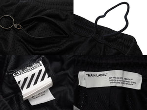 OFF-WHITE オフホワイト 20SS CARAVAGGIO ARROW メッシュショーツ OMCI005S20101004 サイズL ブラック 美品 中古 4b004074 
