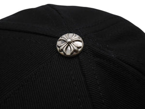 未使用 CHROME HEARTS クロムハーツ トラッカーキャップ ONE SIZE CHクロス刺繍 クロスボールボタン ブラック 中古 4b004082 