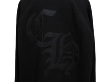 Load image into Gallery viewer, 新品同様 CHROME HEARTS クロムハーツ セメタリークロスパッチ ラグラン スウェットシャツ サイズL ブラック シルバー925 中古 4b004083