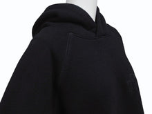Load image into Gallery viewer, 新品同様 CHROME HEARTS クロムハーツ セメタリークロスパッチ ラグランフーディー パーカー サイズL ブラック シルバー925 中古 4b004084