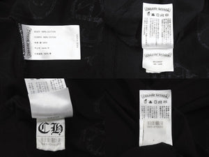新品同様 CHROME HEARTS クロムハーツ ラスベガス限定 ホースシュー ロゴ ロンT 長袖Tシャツ ブラック ホワイト サイズXXL 中古 4b004085