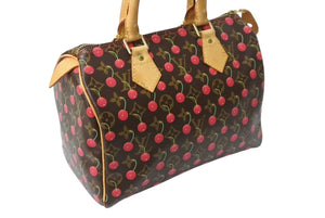 LOUIS VUITTON ルイヴィトン スピーディ25 ハンドバッグ M95009 モノグラム チェリー ブラウン 村上隆 美品 中古 4b004089