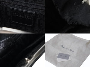 CHRISTIAN DIOR クリスチャンディオール ハンドバッグ ボンテージ ヴィンテージ 11-MA-0063 ブラック シルバー金具 美品 中古 4b004090