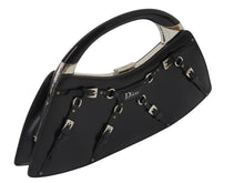 Load image into Gallery viewer, CHRISTIAN DIOR クリスチャンディオール ハンドバッグ ボンテージ ヴィンテージ 11-MA-0063 ブラック シルバー金具 美品 中古 4b004090