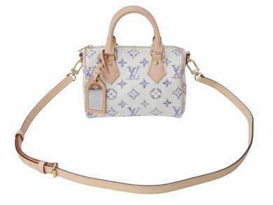 新品同様 LOUISVUITTON ルイヴィトン コレクション スピーディ バンドリエール20 ノーティカル M24709 IC ホワイト マルチカラー 中古 4b004091