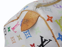 Load image into Gallery viewer, LOUIS VUITTON ルイヴィトン キーポル45 ボストンバッグ M92641 モノグラム マルチカラー ホワイト 村上隆 美品 中古 4b004093