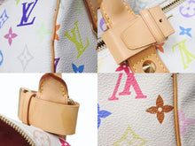 Load image into Gallery viewer, LOUIS VUITTON ルイヴィトン キーポル45 ボストンバッグ M92641 モノグラム マルチカラー ホワイト 村上隆 美品 中古 4b004093
