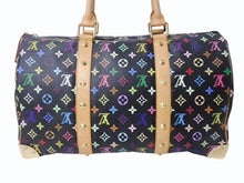 Load image into Gallery viewer, 極美品 LOUIS VUITTON ルイヴィトン キーポル 45 ボストンバッグ M92640 モノグラム マルチカラー ブラック 村上隆 中古 4b004097