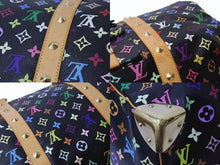 Load image into Gallery viewer, 極美品 LOUIS VUITTON ルイヴィトン キーポル 45 ボストンバッグ M92640 モノグラム マルチカラー ブラック 村上隆 中古 4b004097