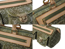 Load image into Gallery viewer, 極美品 LOUIS VUITTON ルイヴィトン ハンドバッグ デニム ネオスピーディ M95215 モノグラムデニム カーキ ゴールド金具 中古 4b004098