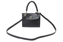 Load image into Gallery viewer, 極美品 CHROME HEARTS クロムハーツ ドッグアダムス BSフレア 2WAYバッグ ダガージップ レザー シルバ−925 ブラック 中古 4b004099