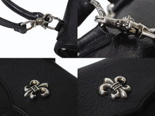 Load image into Gallery viewer, 極美品 CHROME HEARTS クロムハーツ ドッグアダムス BSフレア 2WAYバッグ ダガージップ レザー シルバ−925 ブラック 中古 4b004099