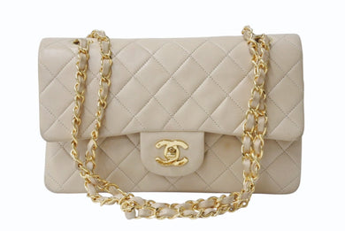 CHANEL シャネル マトラッセ23 Wフラップ Wチェーンショルダーバッグ 2番台 ラムスキン ココマーク ベージュ ゴールド金具 美品 中古 4b004104