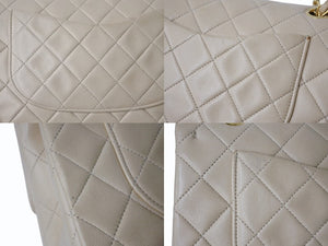 CHANEL シャネル マトラッセ23 Wフラップ Wチェーンショルダーバッグ 2番台 ラムスキン ココマーク ベージュ ゴールド金具 美品 中古 4b004104