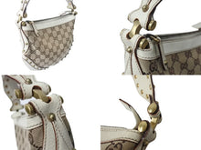 Load image into Gallery viewer, GUCCI グッチ シェリーライン ワンショルダーバッグ 144157 213317 GGキャンバス レザー ブラウン ベージュ 美品 中古 4b004106