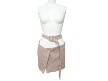 画像をギャラリービューアに読み込む, THE ATTICO ジ アティコ Belted Wrapped Mini Skirt ミニスカート 241WCS182 ベージュ サイズ40 美品 中古 4b004119