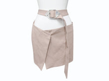 画像をギャラリービューアに読み込む, THE ATTICO ジ アティコ Belted Wrapped Mini Skirt ミニスカート 241WCS182 ベージュ サイズ40 美品 中古 4b004119