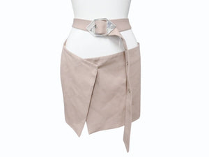 THE ATTICO ジ アティコ Belted Wrapped Mini Skirt ミニスカート 241WCS182 ベージュ サイズ40 美品 中古 4b004119