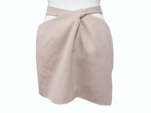 THE ATTICO ジ アティコ Belted Wrapped Mini Skirt ミニスカート 241WCS182 ベージュ サイズ40 美品 中古 4b004119