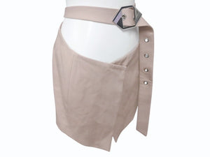 THE ATTICO ジ アティコ Belted Wrapped Mini Skirt ミニスカート 241WCS182 ベージュ サイズ40 美品 中古 4b004119