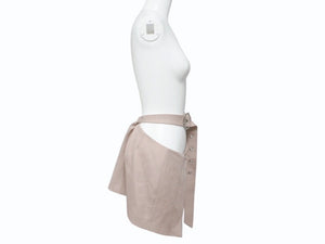 THE ATTICO ジ アティコ Belted Wrapped Mini Skirt ミニスカート 241WCS182 ベージュ サイズ40 美品 中古 4b004119