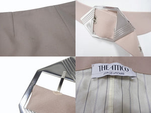 THE ATTICO ジ アティコ Belted Wrapped Mini Skirt ミニスカート 241WCS182 ベージュ サイズ40 美品 中古 4b004119
