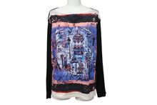 Load image into Gallery viewer, 極美品 Jean Paul GAULTIER ジャンポールゴルチェ 長袖Tシャツ カットソー 総柄 JPJ023 ブラック マルチカラー サイズ38 中古 4b004120