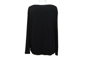 極美品 Jean Paul GAULTIER ジャンポールゴルチェ 長袖Tシャツ カットソー 総柄 JPJ023 ブラック マルチカラー サイズ38 中古 4b004120