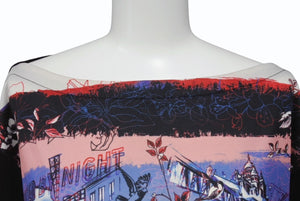 極美品 Jean Paul GAULTIER ジャンポールゴルチェ 長袖Tシャツ カットソー 総柄 JPJ023 ブラック マルチカラー サイズ38 中古 4b004120