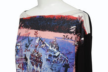 Load image into Gallery viewer, 極美品 Jean Paul GAULTIER ジャンポールゴルチェ 長袖Tシャツ カットソー 総柄 JPJ023 ブラック マルチカラー サイズ38 中古 4b004120