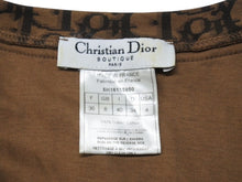画像をギャラリービューアに読み込む, CHRISTIAN DIOR クリスチャンディオール ガリアーノ期 トロッター Vネック リボン半袖Tシャツ コットンブラウン サイズ36 美品 中古 4b004121 