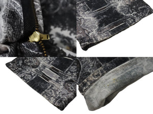 極美品 Jean Paul GAULTIER ジャンポールゴルチェ パンツ ペイズリー柄 コットンコーデュロイ ブラック ホワイト サイズ40 中古 4b004122 