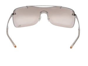 極美品 CHRISTIAN DIOR クリスチャンディオール サングラス 一枚レンズ AURFL 115 ブラウン シルバー金具 中古 4b004124