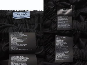 極美品 PRADA プラダ ナイロン ミニスカート 21H853 サイズ38 フレア ブラック イタリア製 中古 4b004126