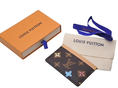 極美品 LOUIS VUITTON ルイヴィトン モノグラム ポルト カルト サーンプル カードケース M83348 ブラウン マルチカラー 中古 4b004131