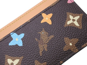 極美品 LOUIS VUITTON ルイヴィトン モノグラム ポルト カルト サーンプル カードケース M83348 ブラウン マルチカラー 中古 4b004131