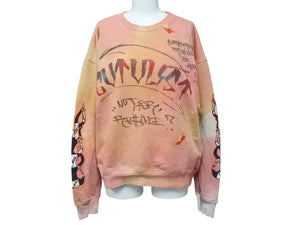 極美品 CHROME HEARTS クロムハーツ × CVTVLIST カタリスト カスタム Matty Boy マッティボーイ スウェット サイズL タイダイ柄 中古 4b004134