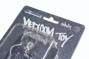 新品未使用 BE@RBRICK キーホルダー キーチャーム MEDICOM TOY EXHIBITION’22 メディコムトイ エキシヴィジョン'22 ネイビー 中古 4b004135
