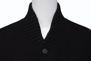 OFF WHITE オフホワイト 18AW DIAG GRADIENT VARSITY JACKET ウール グラデーション スタジャン ブラック サイズXS 美品 中古 4b004137