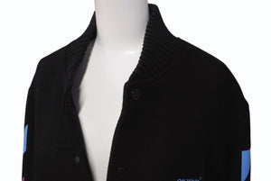 OFF WHITE オフホワイト 18AW DIAG GRADIENT VARSITY JACKET ウール グラデーション スタジャン ブラック サイズXS 美品 中古 4b004137