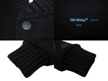 Load image into Gallery viewer, OFF WHITE オフホワイト 18AW DIAG GRADIENT VARSITY JACKET ウール グラデーション スタジャン ブラック サイズXS 美品 中古 4b004137