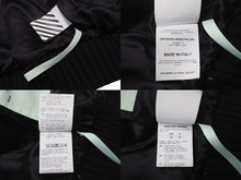 Load image into Gallery viewer, OFF WHITE オフホワイト 18AW DIAG GRADIENT VARSITY JACKET ウール グラデーション スタジャン ブラック サイズXS 美品 中古 4b004137
