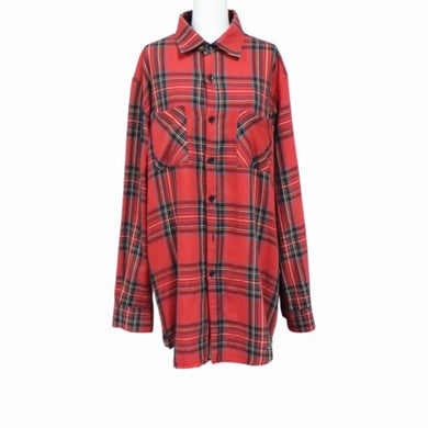 FEAR OF GOD フィアオブゴッド Jerry Lorenzo Zipper Flannel フランネルシャツ 長袖シャツ レッド サイズM 美品 中古 4b004138