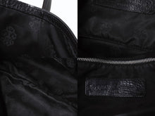 画像をギャラリービューアに読み込む, CHROME HEARTS クロムハーツ FS TOTE トートバッグ CHクロスパッチ ダガージップ レザー ブラック シルバー925 美品 中古 4b004139 