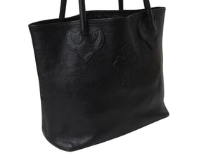 CHROME HEARTS クロムハーツ FS TOTE トートバッグ CHクロスパッチ ダガージップ レザー ブラック シルバー925 美品 中古 4b004139 