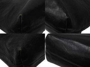 CHROME HEARTS クロムハーツ FS TOTE トートバッグ CHクロスパッチ ダガージップ レザー ブラック シルバー925 美品 中古 4b004139 